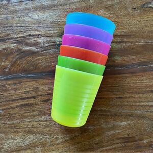 Set of 6 IKEA Children’s Rainbow Plastic Cups
